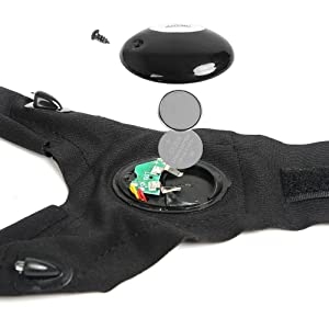 led flashlight gloves - easy to replace new batteries